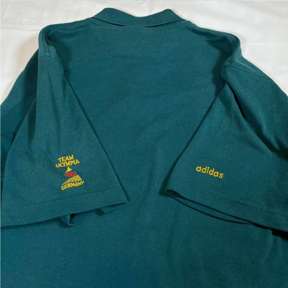 Vtg Adidas Olympic Polo Top M Games Collection‎ 1996 Atlanta Embroidered